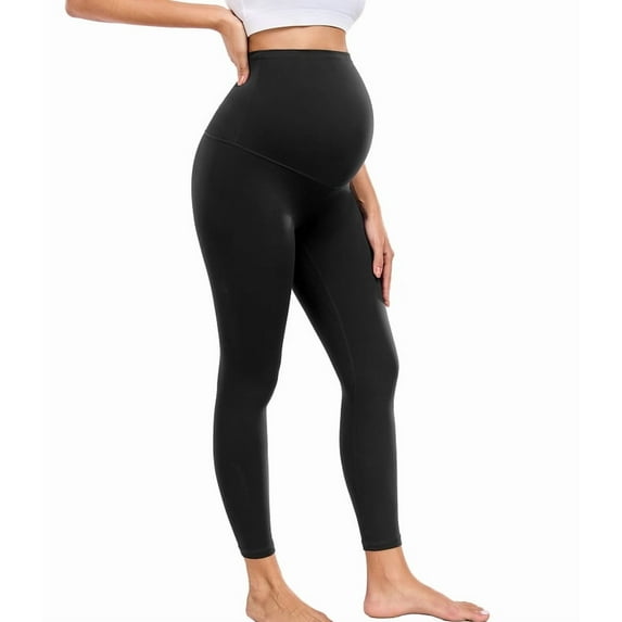 wirarpa Women's Maternity Leggings Over Bump 25" Workout Leggings Pregnancy Soft Belly Support Yoga Pants