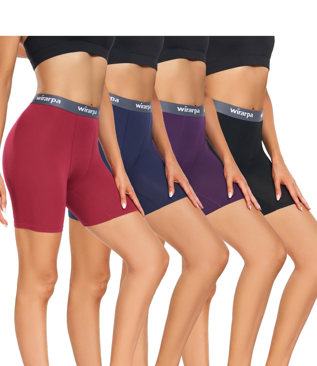 wirarpa Women's High Waisted Modal Boxer Briefs, Anti-Chafing Safety ...