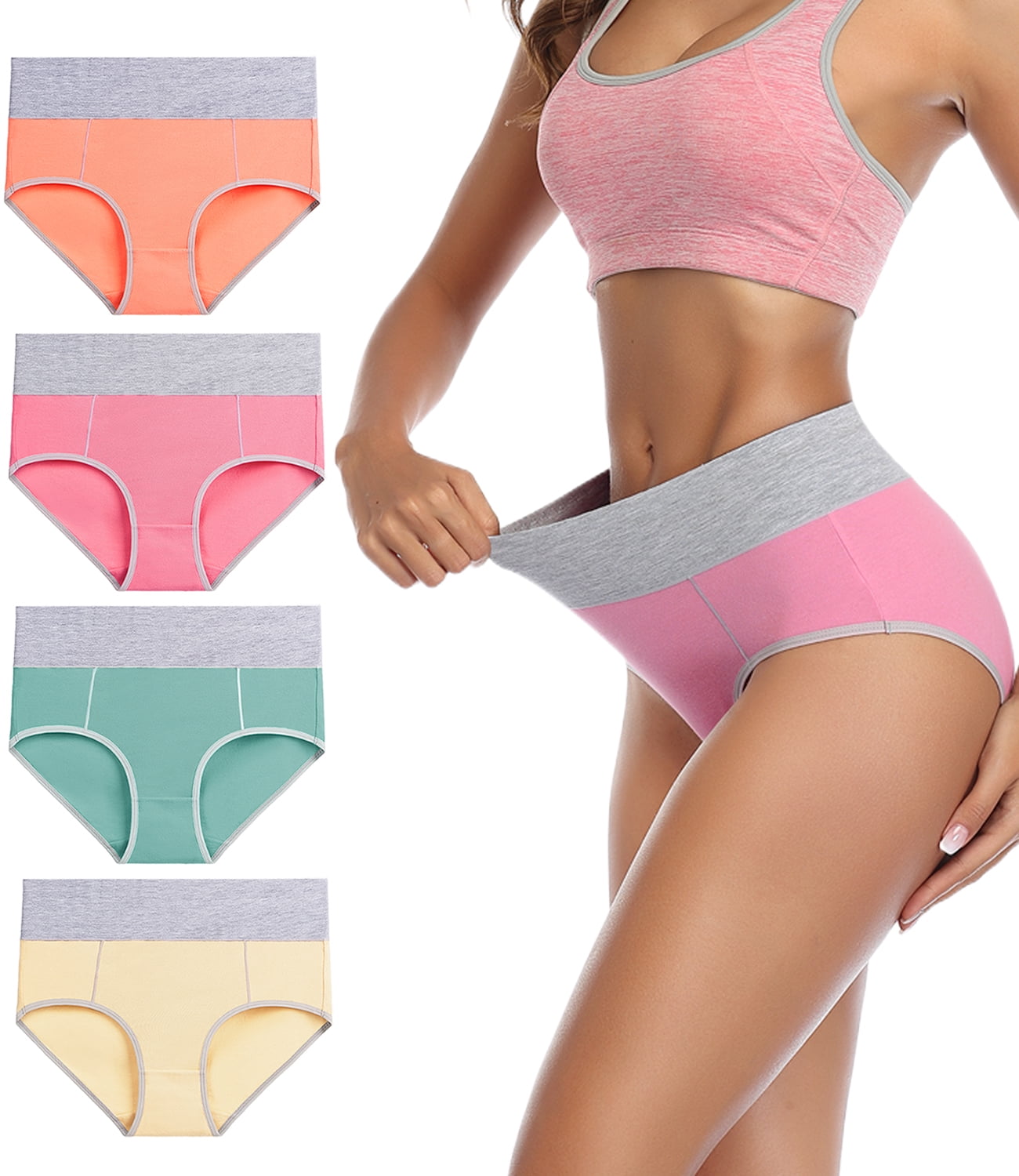 6-Pack Women's Cotton Ladies Bikini Briefs Panties Love Underwear