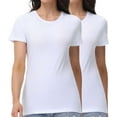 thumbnail image 1 of wirarpa Womens 2 Pack Crew Neck T-Shirts Short Sleeve Summer Tops Fashion Basic Tees Grey/White Size Medium, 1 of 6