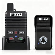 UHAXZ Wireless Intercom Doorbell, Long Range, 2 Way Communication System for Home, Black, 1 pack