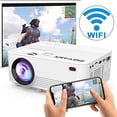 thumbnail image 1 of [wireless projector] poyank 2500lumens led wireless mini projector, wifi projector compatible with smartphones, video games, tv box full hd 1080p supported (wifi model), 1 of 3
