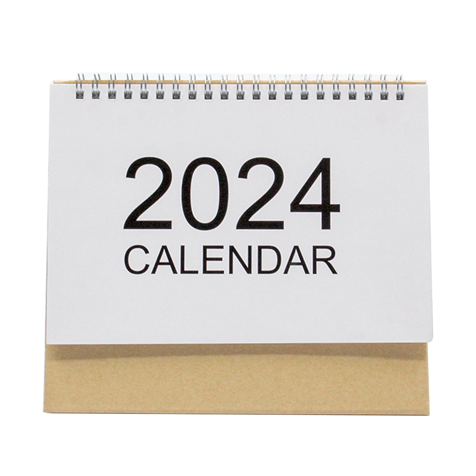 Dainzusyful Calendar Desk Calendar 2024 DIY Manual Moving Wood