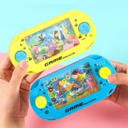 wirlsweal 4Pcs Cartoon Game Console Interesting Water Ring Toss Large Screen Retro Style Interactive Game Thinking Ability Children Handheld Game Console Toy for Boys Girls