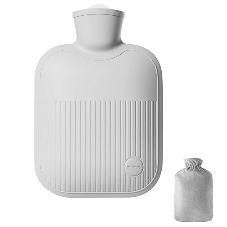 wirlsweal Durable Hot Water Bottle 1 Set 500ml/1000ml/2000ml Hot Water Bag  Reusable Leak-proof Hand Feet Warmer for Home