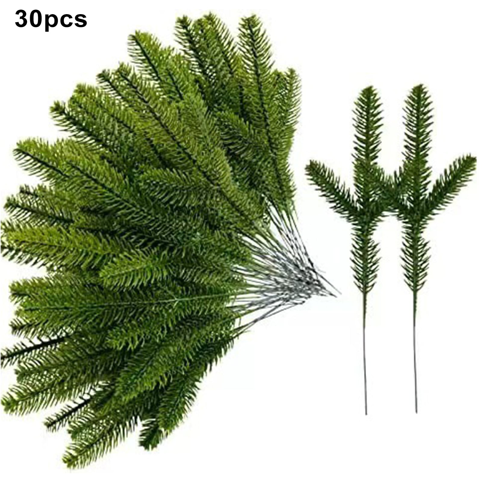 wirlsweal Long Lasting Faux Pine Branch 30pcs Realistic Artificial Pine  Branches for Diy Crafts Home Decor Durable Faux Pine Needles for Christmas  Wreaths 