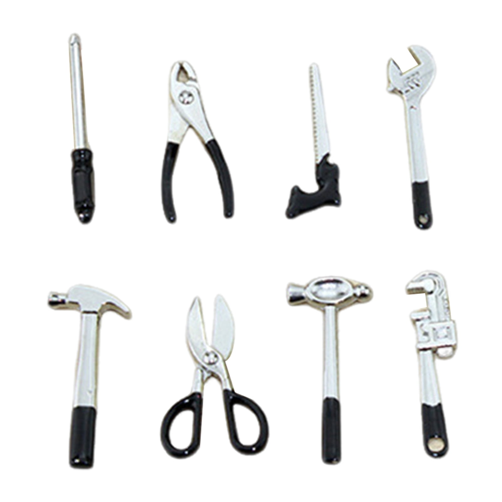 wirlsweal Tiny Dollhouse Tool Set Dollhouse Repair Tools 8pcs Mini