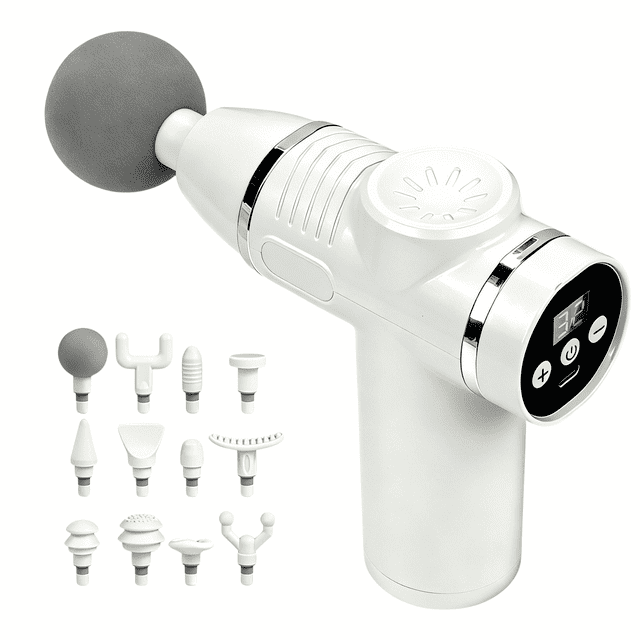 Mini Basballs wisdomdodo Handheld Percussion Mini Massage Gun with 8 Speeds & 12 ...