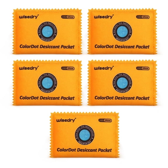 wisedry 100g [5 Packs] Reusable Desiccant Packs for Storage ...