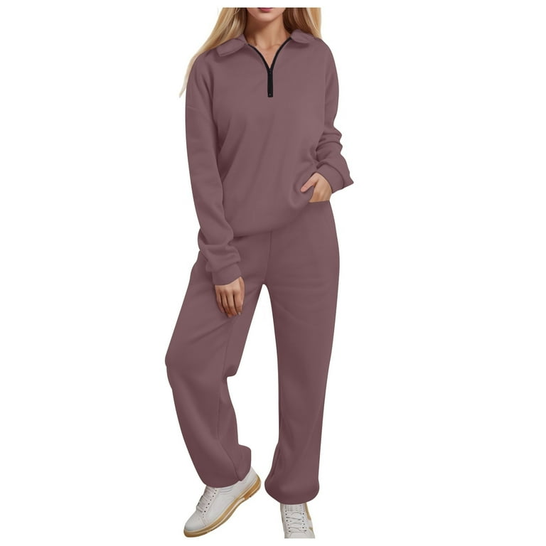 wisgofre Womens Two Piece Sets Womens 2 Piece Outfits Lounge Set Tracksuit Hoodie Sweatshirts Sweatpants Sets Long Matching Sets Tracksuits Fall Outfits Sweatsuit Set Workout Sweatsuits Walmart