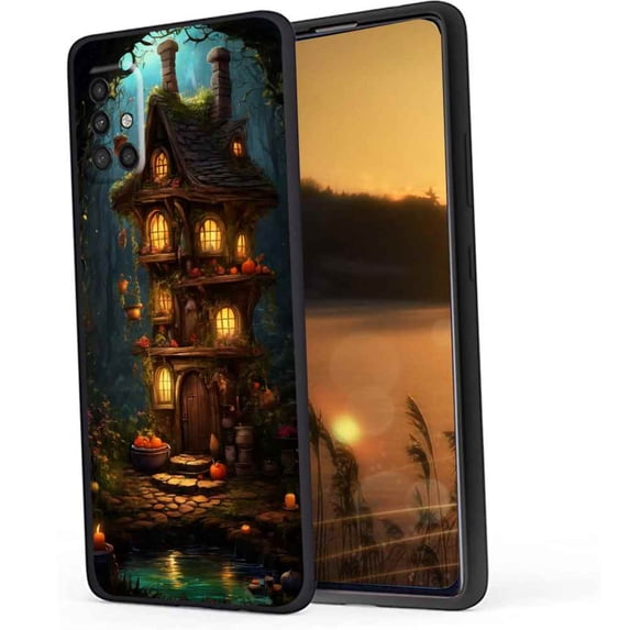 witch-s-cottage-3 Phone Case, Designed for Samsung Galaxy A51 4G Case Soft Silicon for women girls boys wife gift,Shockproof Phone Cover