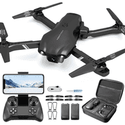 with 1080P HD Camera for Adults and Kids for Adults and Children  FPV RC Quadcopter with LED Lights and Optical flow Sensor, 2 Batteries, Black