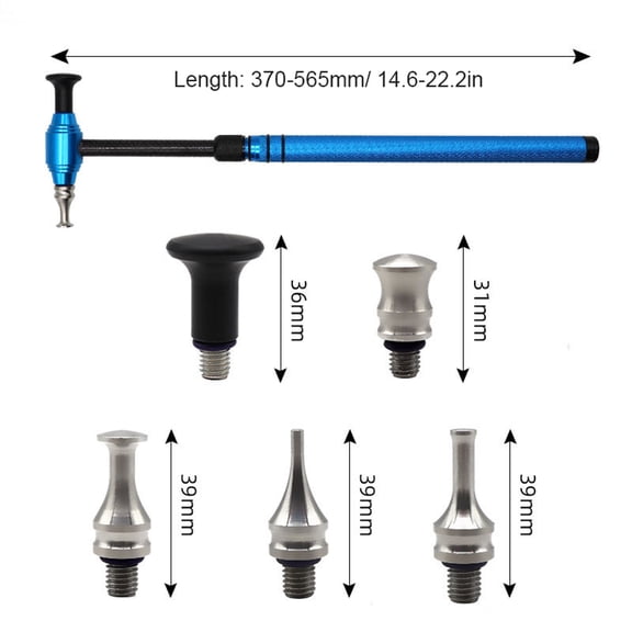 with 5 Knock Down Heads Tool Car Dent Repairing Tool Telescopic Aluminum Alloy Hammer with 5 Knock Down Heads Paintless Dent Removal Tool Set