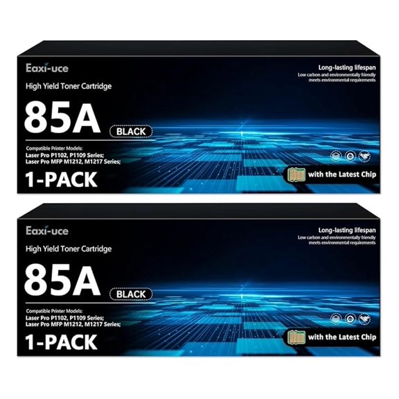 (with Chip) 85A CE285D Black Toner Cartridges, Pack of 2 Replacement for 85A CE285A Compatible with Pro P1102w P1109w P1005 P1006 M1132; M1212nf M1217nfw M1214nfh M1216nfh M1219nf MFP Printer