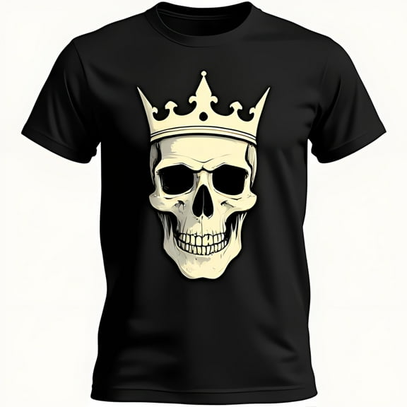 with Crown Black T-Shirt Stylish Graphic Tee for Men and Women