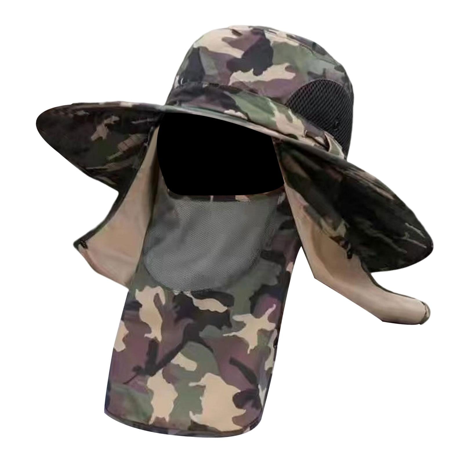with Detachable Face Neck Flap Cover Visor Wide Brim Lightweight Bucket Hat  Fishing Hat for Women Men, Gardening, Beach, 
