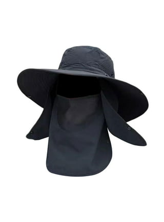 1pc Men's Fishing Hat With Neck Protection, Sunshade And Extra Large Brim,  For Summer