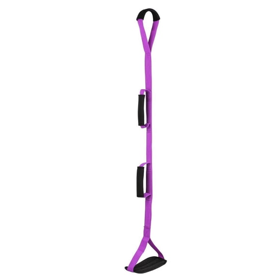 with EVA Handgrips &Foot Loop Long Leg Lifter Strap Mobility Aids Tool-Purple