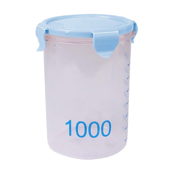 with Graduated Round Storage Jars Sealing Jars Plastic Kitchen with Lids Snack Jars Grains Storage Jars Storage Jars Yoghurt Cheese Cake Jars