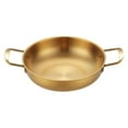 thumbnail image 1 of with Handle Cookware Dry Pots Home Cooking Paella Pan Seafood Rice Pot Picnic Snack Plates GOLD 22CM, 1 of 8