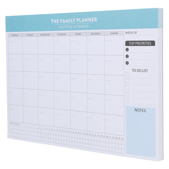 with Lid Scattered Leaves Household Bracket Monthly Plan Notepad Student