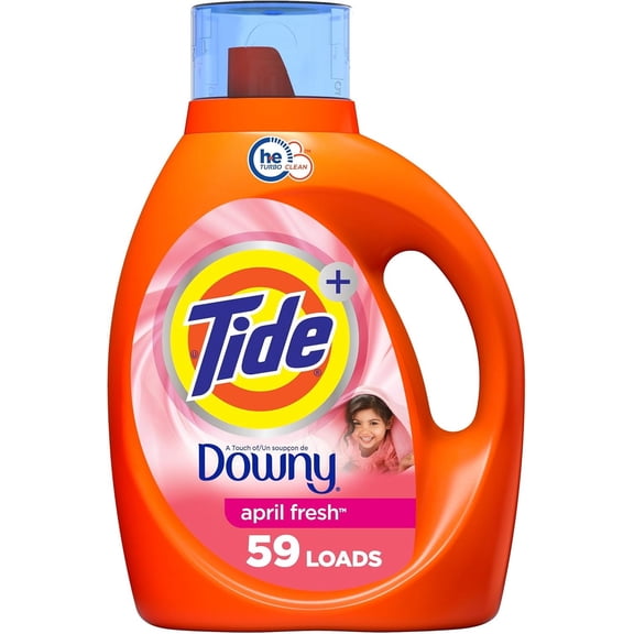 with Liquid Laundry Detergent Soap, High Efficiency (HE), April Fresh Scent, 59 Loads (92 Fl Oz)