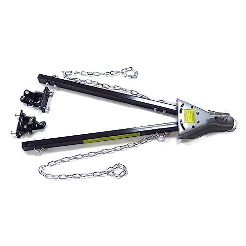 with Quick Disconnect Brackets and Chains Adjustable and Foldable Tow Bar 5000 lb fits 2" Hitch Ball for Most Vehicle Like RV Car Truck Jeep
