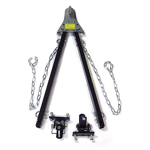with Quick Disconnect Brackets and Chains Adjustable and Foldable Tow Bar 5000 lb fits 2" Hitch Ball for Most Vehicle Like RV Car Truck Jeep