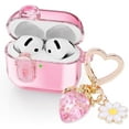 thumbnail image 1 of (with Safety Lock) Clear Case Compatible with Airpods 4 Cases 2024 Women, Cute Soft TPU Transparent AirPods 4th Generation Case iPods 4 Earbuds Case Girl Strawberries Keychain for Airpod iPod 4th Gen, 1 of 7