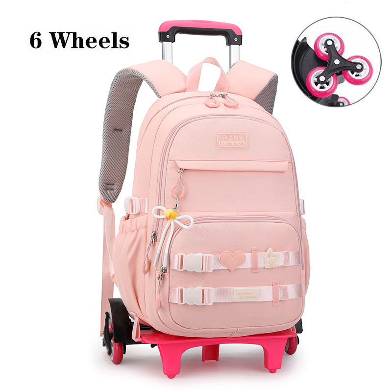 with Wheels Children Waterproof wheeled Backpack Student School Bags