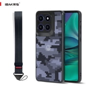 with Wrist StrapIBMRS for Motorola Moto Edge 60 Stylus Case [Camo][Shockproof] - IBMRS Matte Cover, Anti-Scratch Protection | with Stylus Slot