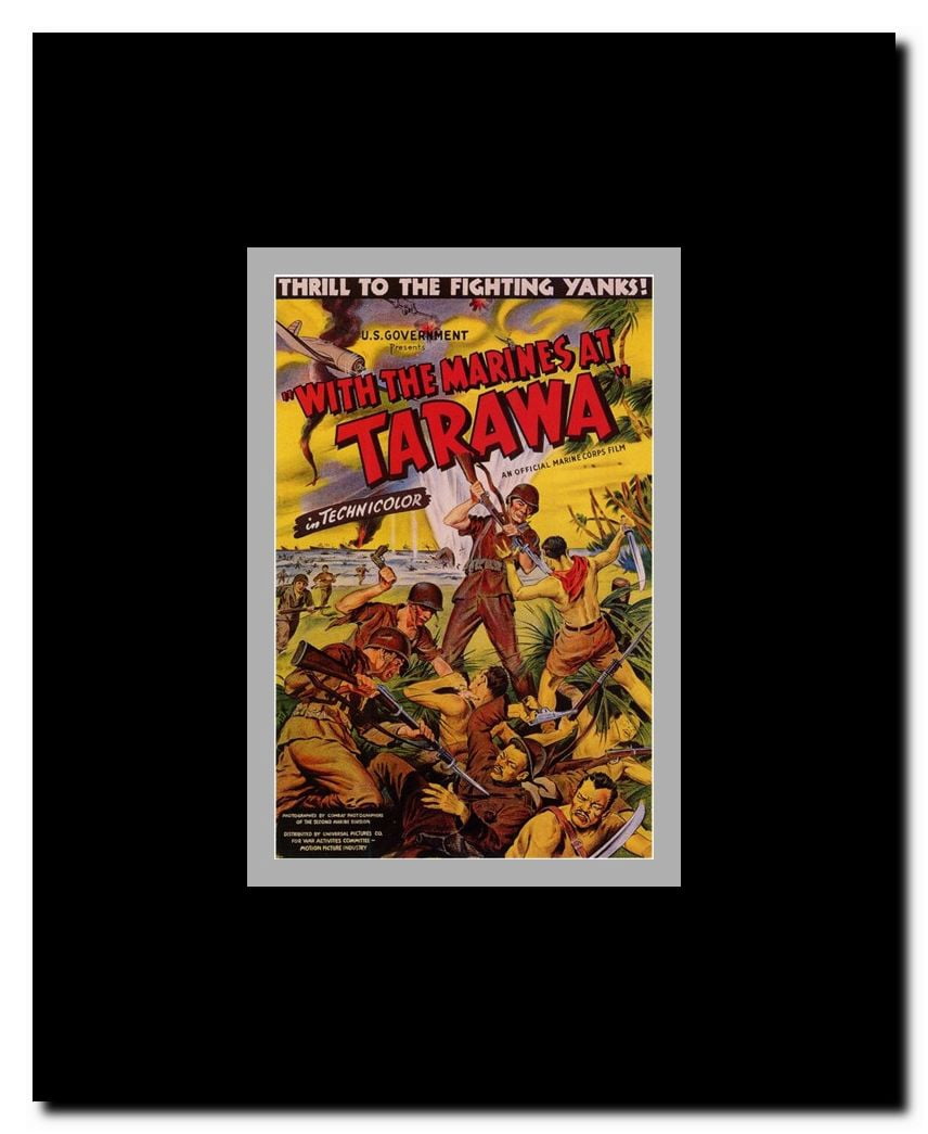with the Marines At Tarawa Framed Movie Poster