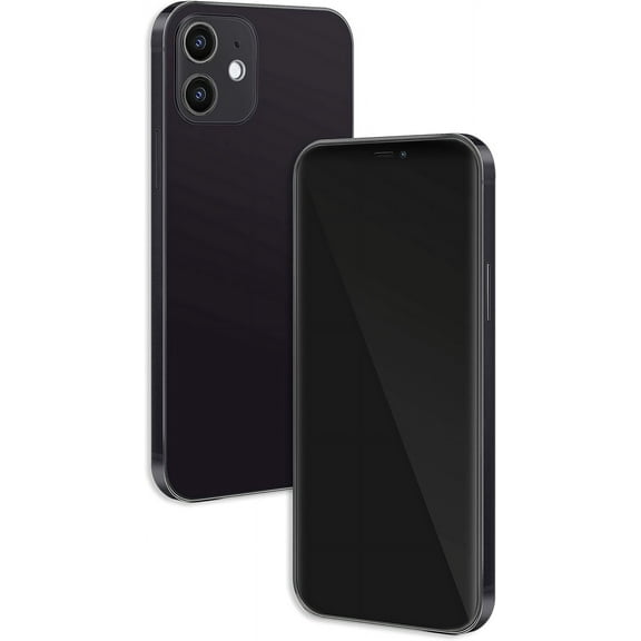 without Logo - Non Working Replica 1:1 Phone Dummy Display Phone Model for Phone 12/12 Mini Fake Model Toy (Black Blackscreen, 5.4inches)