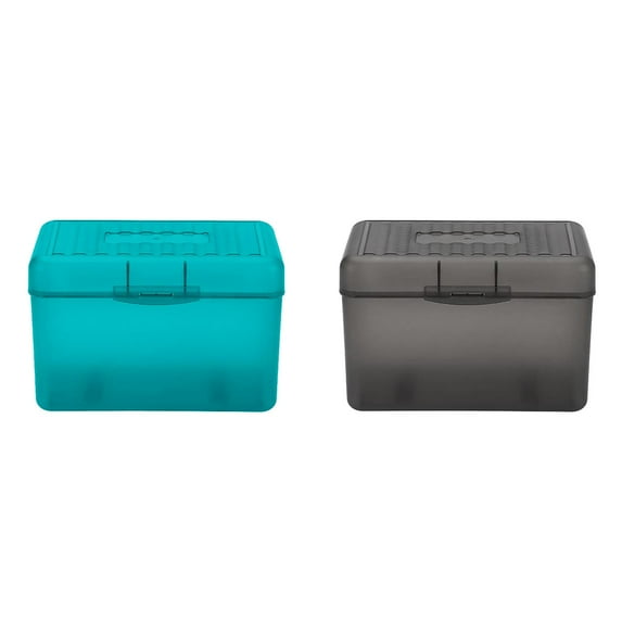witspace 3 x 5 inch Index Card Box - Index Card Holder Notecard Box Recipe Card Box Plastic Storage Organizer for Filling Index Cards, Note cards, Flashcards, Recipes and Addresses(Colorful)
