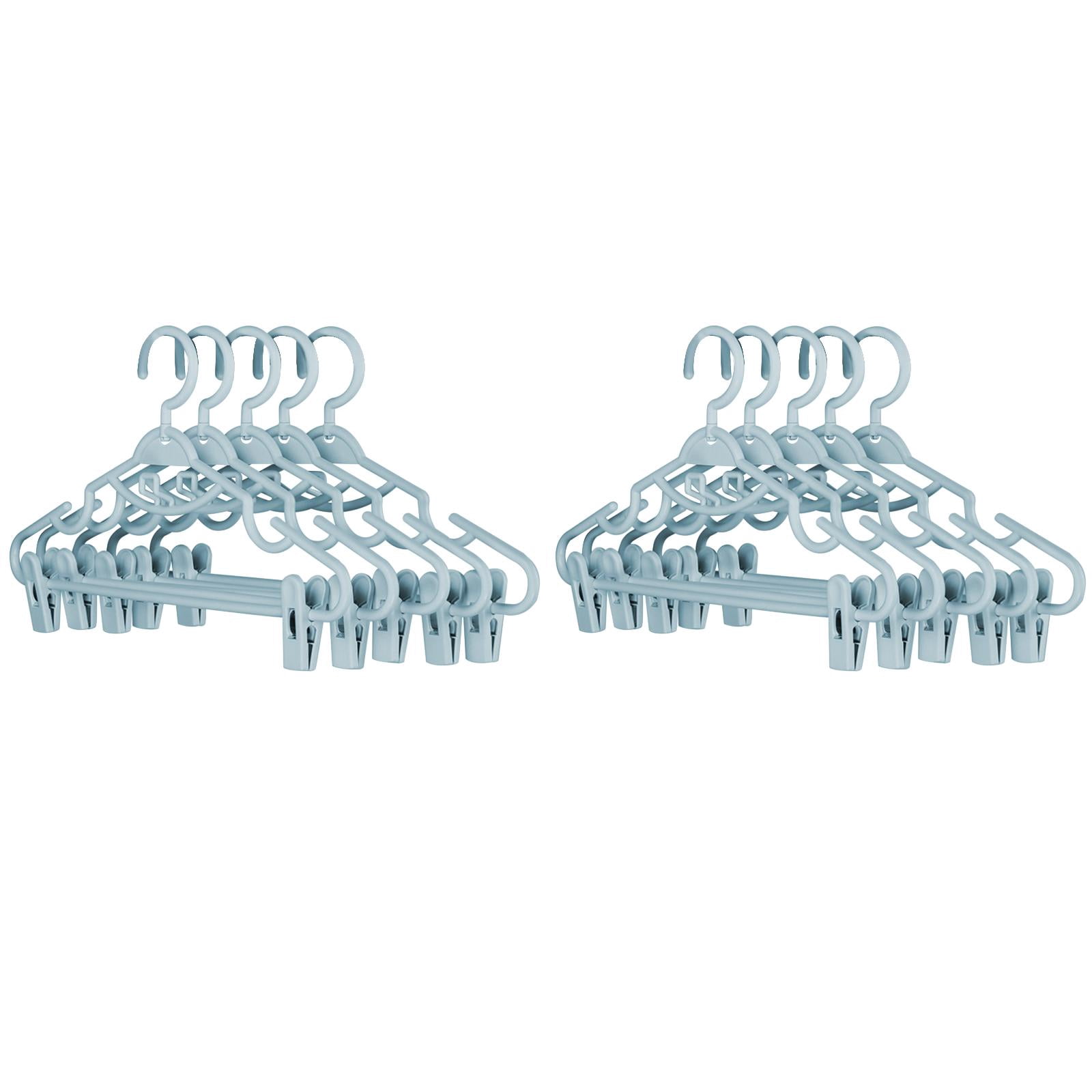 witspace 5 Pcs Household Clothes Hanger with Clip Hanging Skirt Clip Hanging Clothes Hanger Clothes Support Clothes Rack Heavy Duty Hanger Perfect for Cloth, Underwear, Pants, Shirts and Sweaters