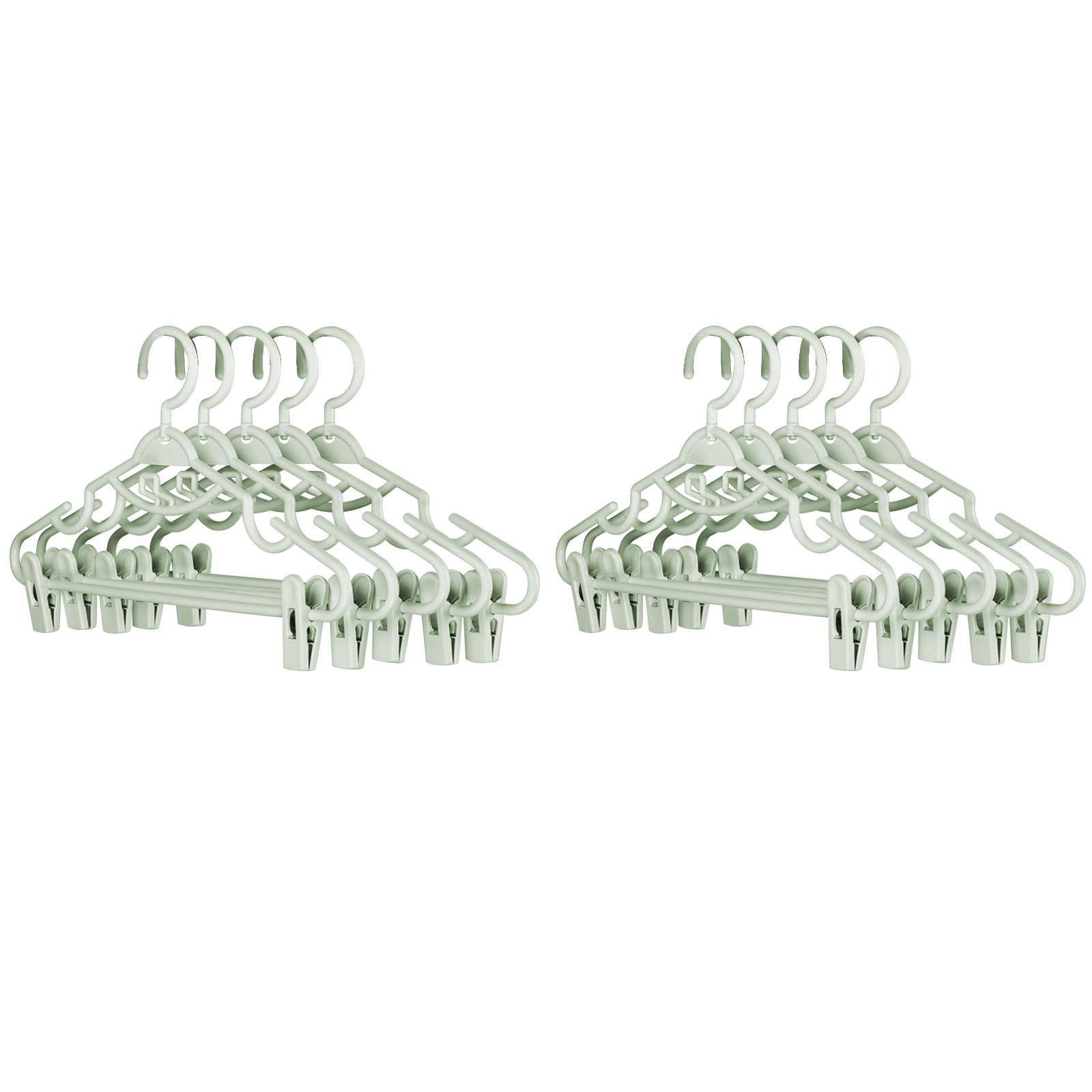 witspace 5 Pcs Household Clothes Hanger with Clip Hanging Skirt Clip Hanging Clothes Hanger Clothes Support Clothes Rack Heavy Duty Hanger Perfect for Cloth, Underwear, Pants, Shirts and Sweaters