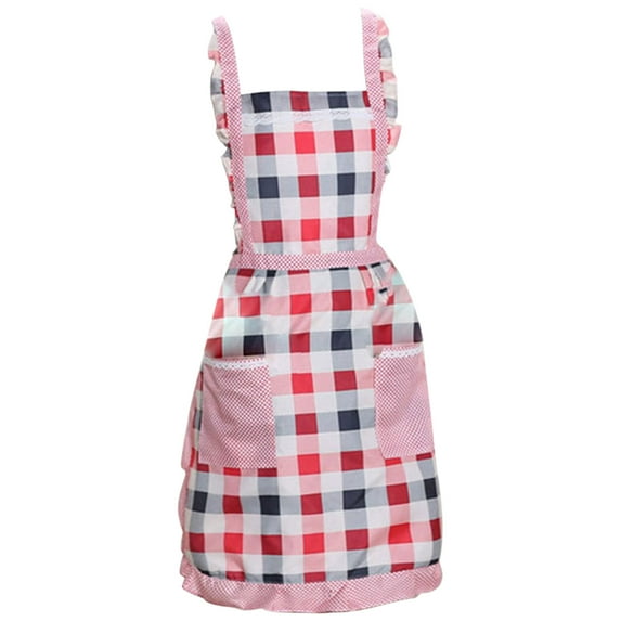 witspace Aprons for Women with Pockets, Thickened Double Layer Princess Apron for Dishwashing, Baking, Grill, Restaurant Garden Craft, Available In Many Styles