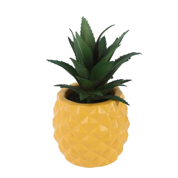 witspace Artificial Succulent Potted Pineapple Decor - Fake Pineapple Home Office Kitchen Table Decoration Resin Decoration Pineapple Plant Green Plant Garden Decor