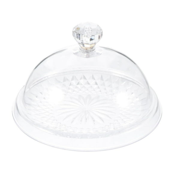 witspace Cake Stand with Dome Cover Cake Plate with Cover Cake Serving Platter with Lid Food Stand Round Bread Dish Plate Cake Display Stand for Wedding Christmas Party (8.27 x 5.11in)