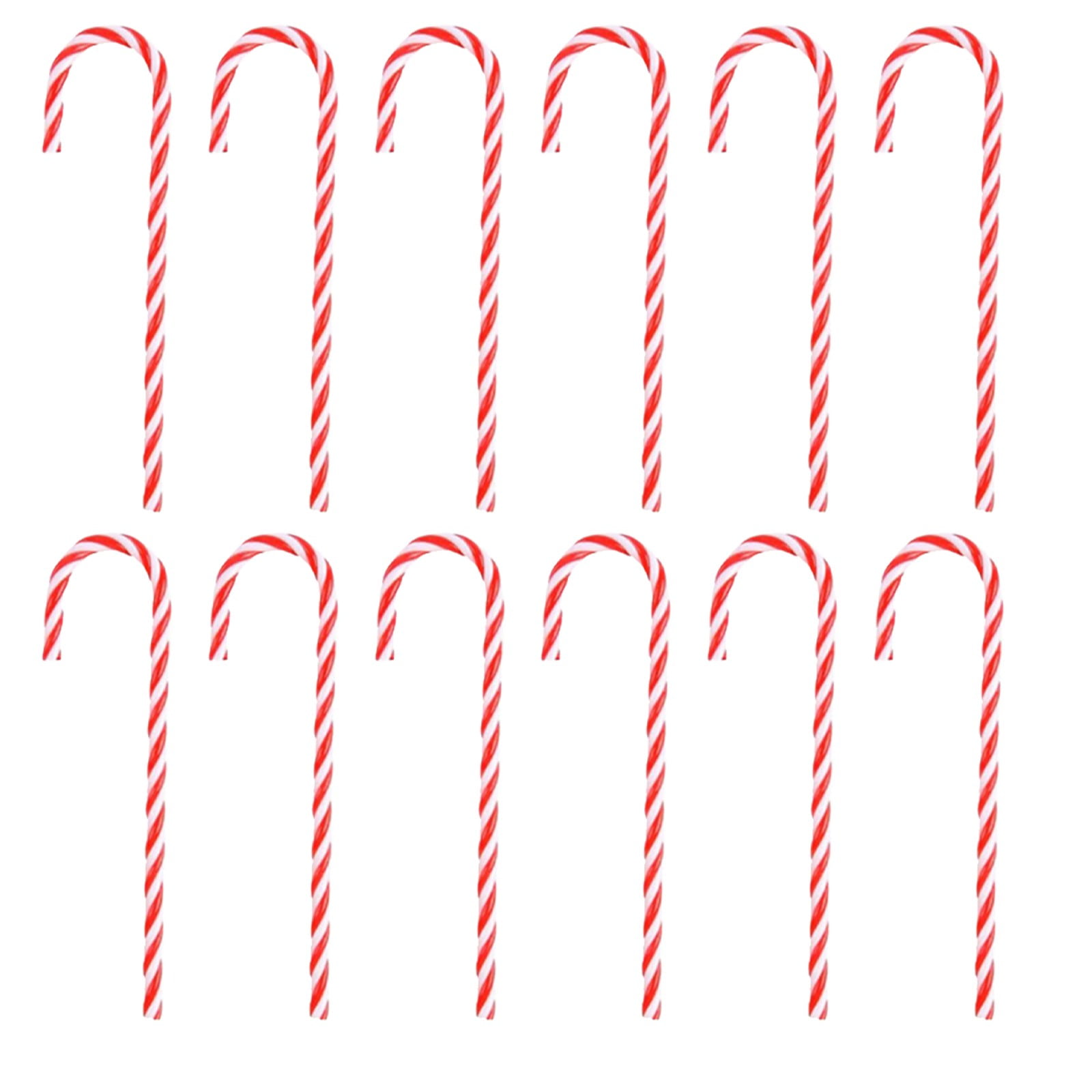 witspace Christmas Candy Canes 5.9 inch Plastic Christmas Tree Hanging ...