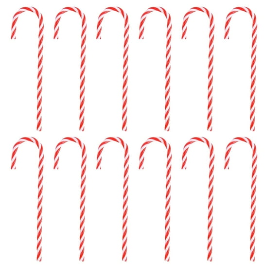 witspace Christmas Candy Canes 5.9 inch Plastic Christmas Tree Hanging Ornaments Twisted Red White Crutch Candy Canes for Xmas Home Indoor Outdoor Party Decoration