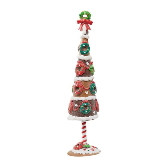 witspace Christmas Decoration - Christmas Tree Figurines Decor with Colorful Peppermint Candies - Holiday Winter Decor for Party Centerpiece, Room Table, Kitchen