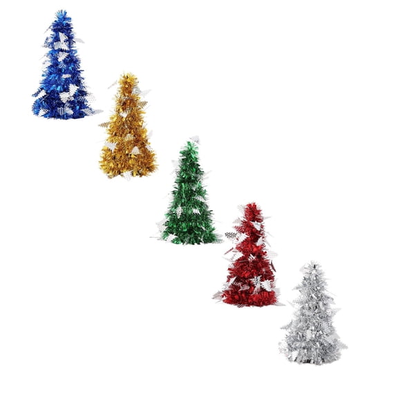 witspace Christmas Tree Ornaments Miniture Decoration Mini Tinsel Christmas Tree Tabletop Christmas Tree Christmas Mini Christmas Tree Decorations Christmas Decor Xmas Pine Tree
