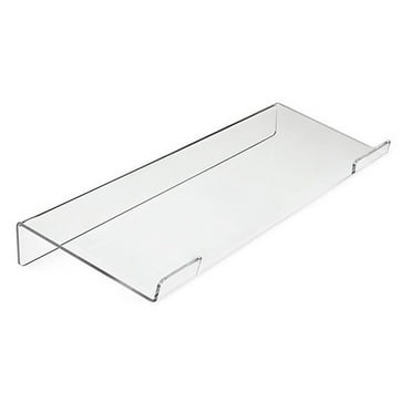 witspace Clear Acrylic Tilted Computer Keyboard Holder for Easy Ergonomic Typing, Upgraded Version, Keyboard Stand with Silicone Anti-Slip Case for Office Desk, Home, School, Clear ﻿