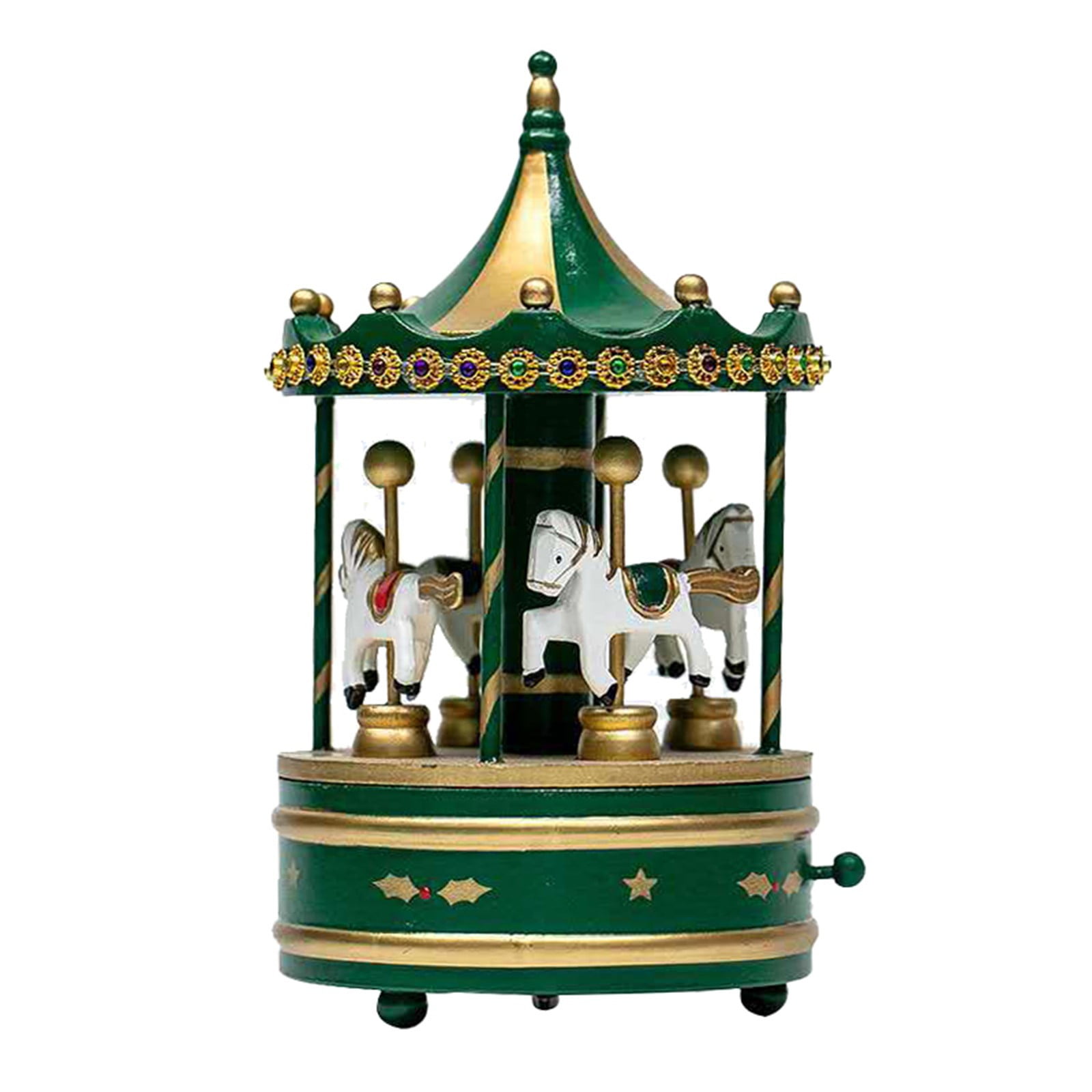 witspace Clearance! Carousel Music Box Horse Gift Rotating Snow Globe