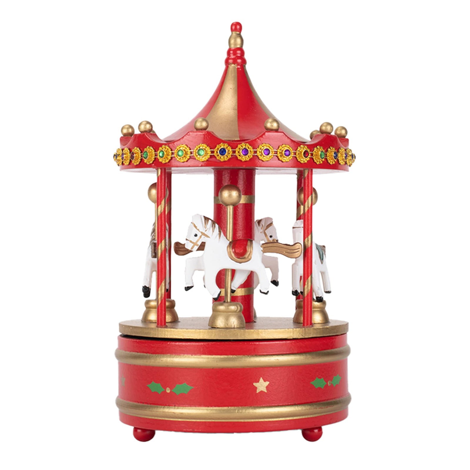 witspace Clearance! Carousel Music Box Horse Gift Rotating Snow Globe
