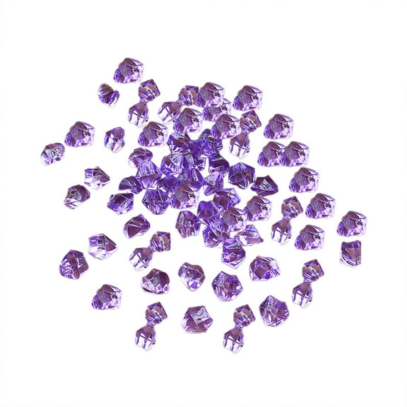 witspace Purple Acrylic Ice Rocks, 200PCS Purple Acrylic Crushed ICES Sparkling Purple Fake Diamonds Plastic Purple Gems Marble Vases Fillers Table Scatter Decoration