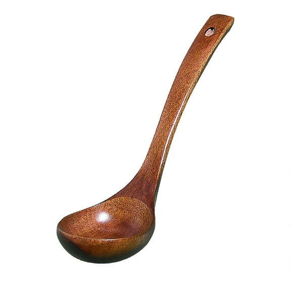 witspace Wooden Soup Ladle Wooden Spoons for Cooking Wood Kitchen Utensils Set Wood Serving Spoons Non-Stick Long Handle Wooden Spoon for Stirring