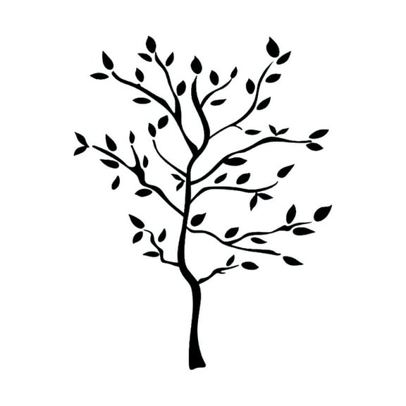 witspace Elegant Tree Wall Stickers for Living Room – Black Tree Decor for Women Bedroom & Kitchen – Peel and Stick Tree Silhouette Decal for Wall Decoration – Tree Outline Wall Art