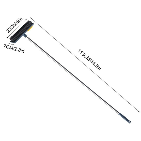 witspace Extendable Floor Grout Brush with Side Scraper, Floor Scrub Brush Stiff Bristle Long Handle Cleaner Brush for Bathroom Kitchen Floor Tile Grout Gap and Corner Cleaning